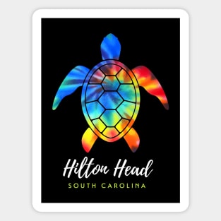 Hilton Head South Carolina Sea Turtle Tie Dye Magnet
